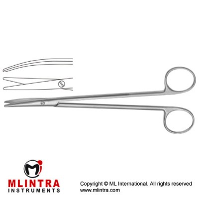 Salyer Dissecting Scissor for Cleft Palate Curved - Fine Pattern Stainless Steel, 12.5 cm - 5"